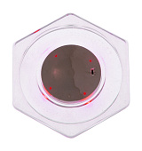 Шайба для аэрохоккея LED "Atomic Top Shelf" (прозрачная, шестигранная, красный светодиод) D74 mm